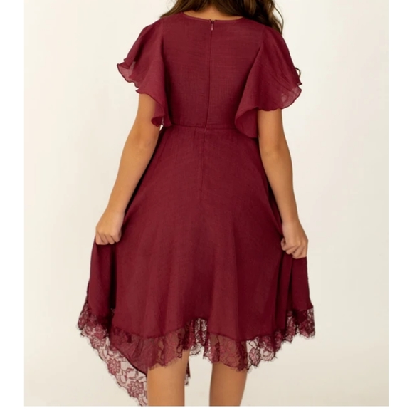 Girls Joy Folie Lakynna dress in Garnet burgundy sz 6 - Picture 4 of 9